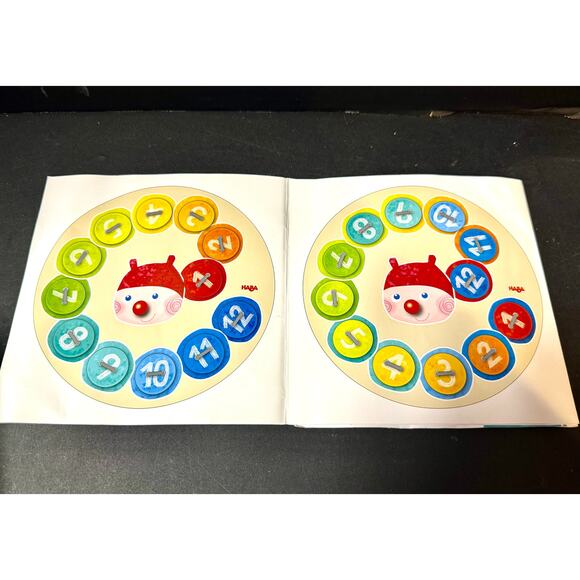 Haba wooden Rainbow Caterpillar Counting Threading Game colors numbers lacing - Picture 7 of 9